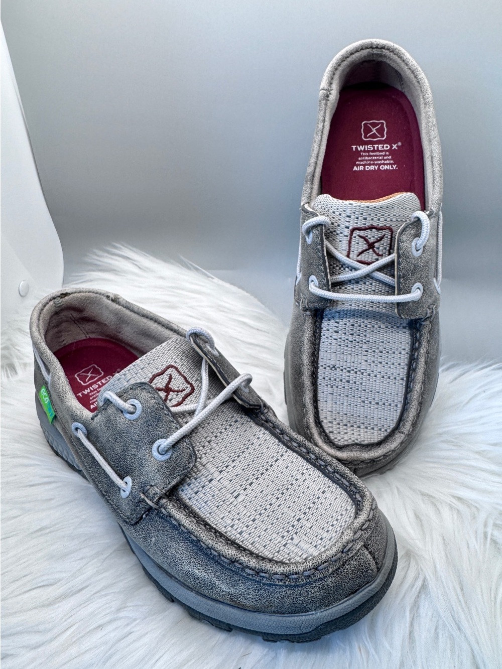 Twisted X Women’s Boat Shoe Driving Mocs Leather EcoTWX Size 6
